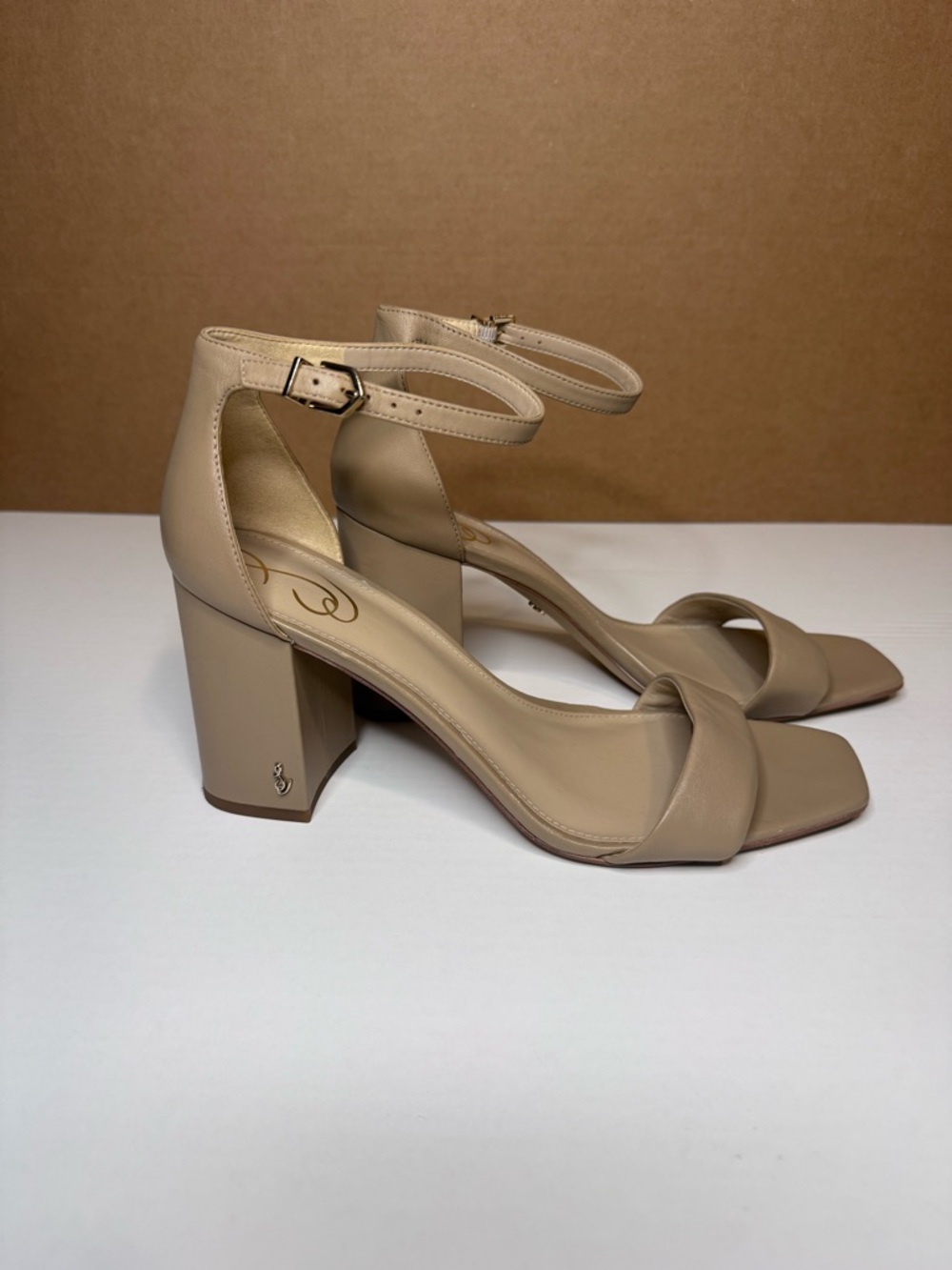 Sam Edelman Daniella Tan Leather Heeled - Beige 11 M